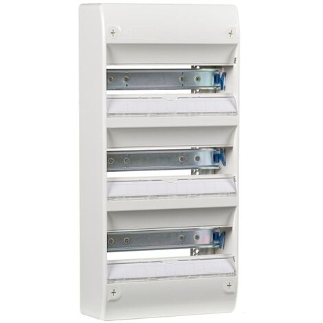 Tableau électrique vide 3 rangées 39 modules – Indice de protection IP30 – Installation en saillie – Norme NF EN 60670-1 – Nalto