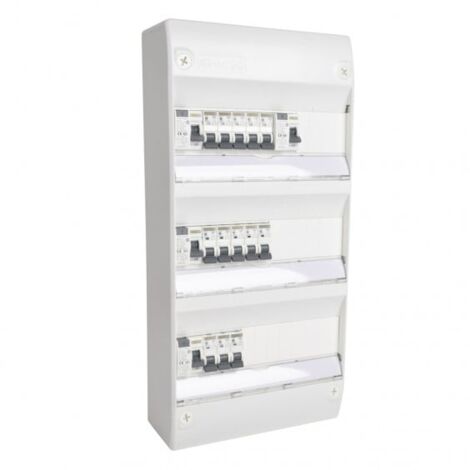 Tableau électrique pré-équipé 3 rangées NF – 39 modules – 40A type AC – Pose saillie – Garantie 5 ans – Ohmtec - NF 4 ID (1/5)