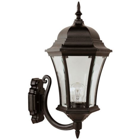 Applique Extérieure Montante 100W E27 Fonte Noire ADELA (1/2)
