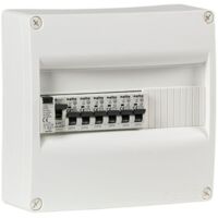 Tableau électrique pré-équipé 1 rangée 13 modules – Disjoncteurs 2x10A + 2x16A + 2x20A – Installation en saillie – Norme CE – Nalto
