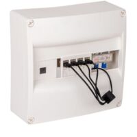 Coffret de communication RJ45 Grade 1 – 4 connecteurs CAT6 – Répartiteur TV 4 sorties coaxiales – Saillie IP30 – Nalto