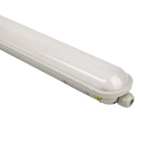 Réglette LED étanche 120cm 40W IP65 – Câblage traversant pour montage en cascade – Résistance aux chocs IK08 – Blanc neutre 4000K – Crealys