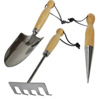 Set 3 outils de jardinage Inox Krisalys