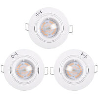 Lot de 3 Spots Encastrables Orientables LED 35W Rond Blanc WOLTZ
