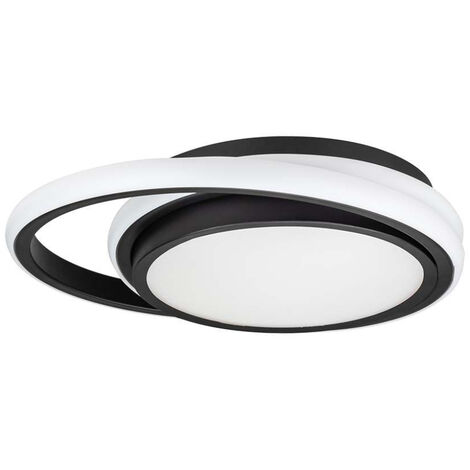 V-TAC Lampadario LED Rotondo Doppio 24W con Montaggio a Plafone Colore Nero Bianco Naturale (1/5)
