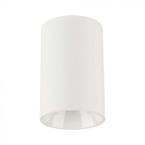 V-TAC Portafaretto LED Montaggio a Plafone Rotondo GU10 Corpo Bianco Riflettore Bianco
