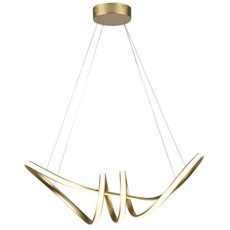 V-TAC Lampadario LED a Sospensione 24W in Metallo dal Design Moderno 7230cm Coloro Champagne 3000K