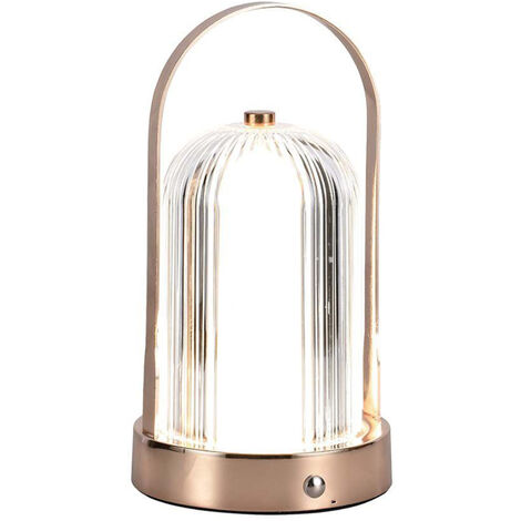 V-TAC Lampada LED da Tavolo 1W 120190 Bronzo Ricaricabile, Touch CCT 3in1