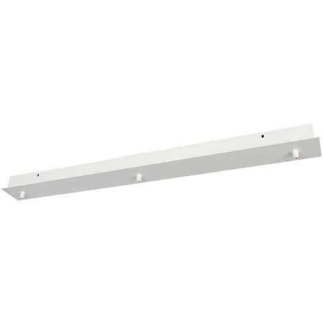 V-TAC Rosone per Lampadario in Acciaio Lineare 8007043mm con 3 Fori Colore Bianco opaco