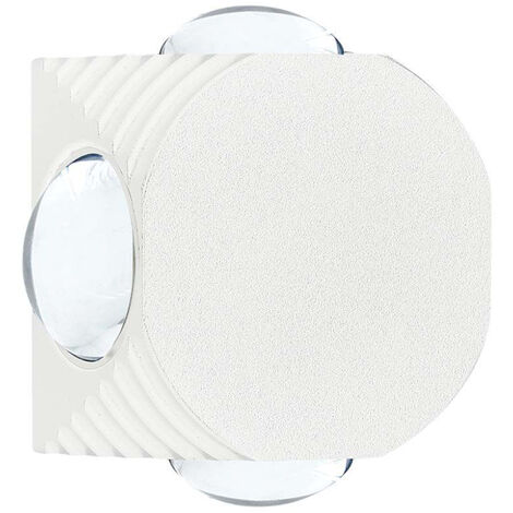 V-TAC VT-2544 Lampada da parete LED 4W rotonda con 4 fasci luminosi applique da muro 4000K colore bianco IP54 - SKU 10591