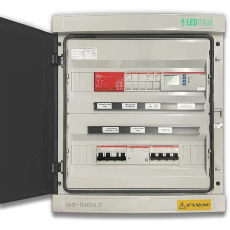LED Italia Quadro AC Trifase 20kW 32A 400V IP65 36 Moduli ABB / DEHN (1/5)
