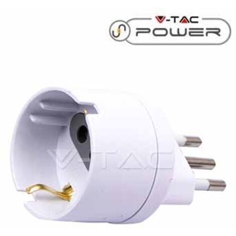 Adattatore Schuko/Spina Italiana V-TAC - 2 Pezzi, 10A, Per Casa E Ufficio - Foto 5