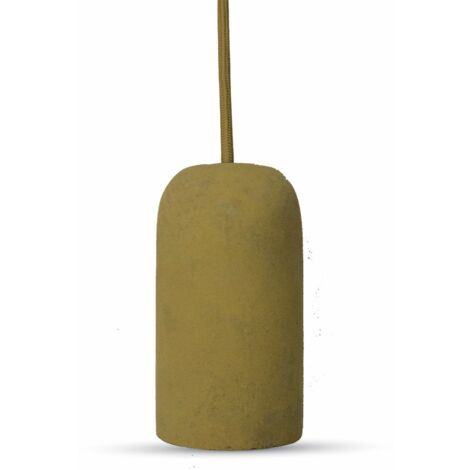 V-TAC Lampadario LED a Cilindro in Calcestruzzo con Portalampada E27 (Max 60W) Colore Beige