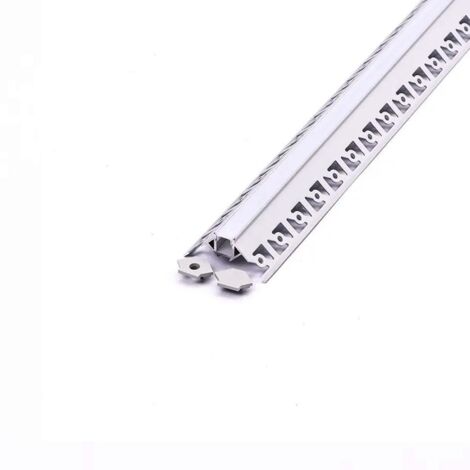 V-TAC Profilo Alluminio per Strip LED Incasso Angolare Esterno Satinato 2m