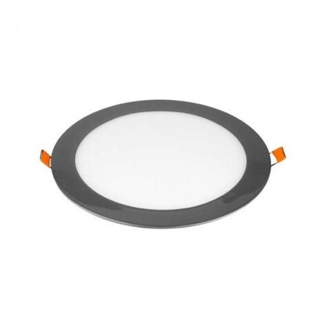 V-TAC Mini Pannello LED 24W Montaggio ad Incasso Rotondo Colore Cromato Bianco Naturale