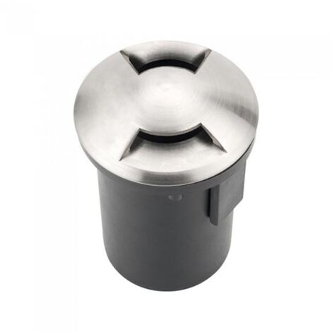 V-TAC Portalampada da Interramento Calpestabile Rotondo MR16 con 2 Fasci di Luce Colore Nero IP65