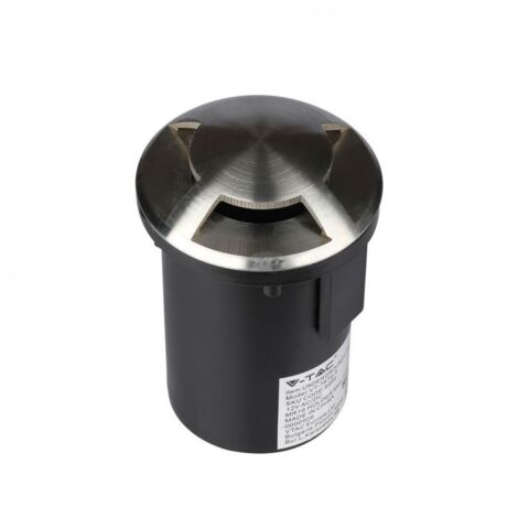 V-TAC Portalampada da Interramento Calpestabile Rotondo MR16 3 Fasci Luce IP65