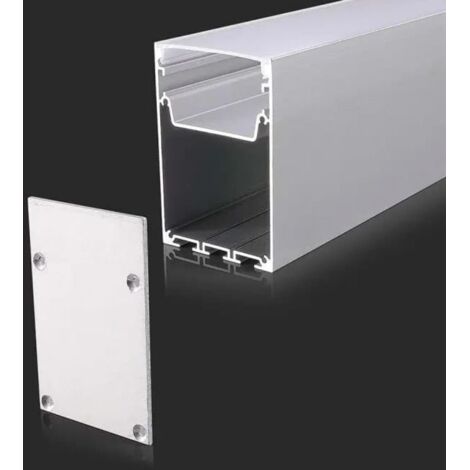V-TAC Profilo Alluminio Bianco Opaco per Strip LED 2000x50x75mm