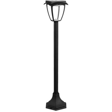V-TAC Lampada LED Solare Samsung da giardino con Palo Colore Nero Opaco Bianco Caldo+Bianco Freddo IP65