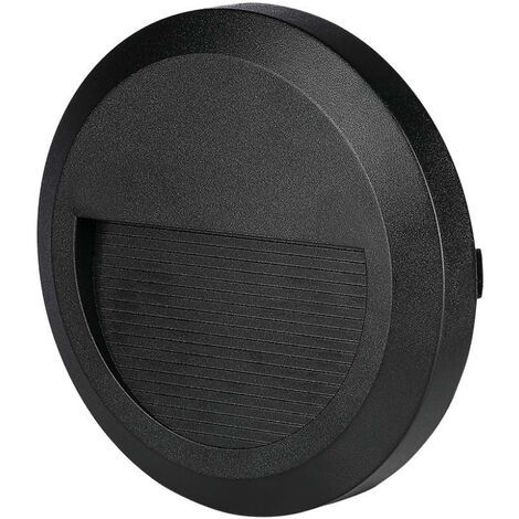 V-TAC Faretto LED Segnapasso Rotondo Montaggio a Plafone 2W Colore Nero Bianco Naturale IP65 (1/5)