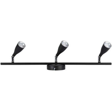 V-TAC Faretto LED da Muro Triplo 13,5W con Testa Orientabile Colore Nero Bianco Caldo IP20 (1/5)