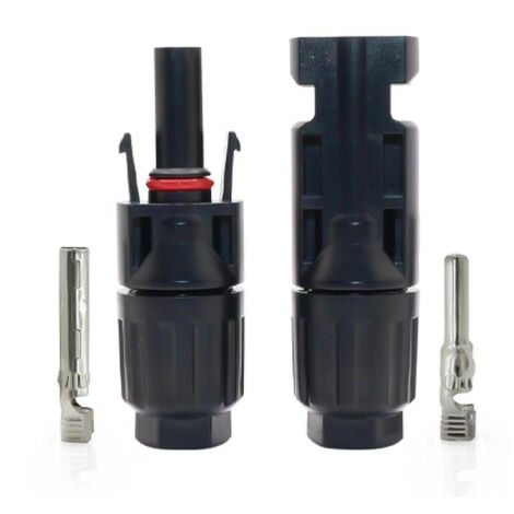 Cavo di Prolunga per Pannelli Solari 2m,Cavo di Prolunga Solare da 4mm²/6mm² 1-50M,Cavo Fotovoltaico,con Connettore Maschio e Femmina Spina,per Adattatore per Pannello Solare Sistema(10AWG 2M