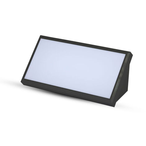 V-TAC Lampada LED da Muro Angolare 20W Colore Nero Bianco Caldo IP65