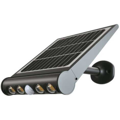 V-TAC Lampada LED Giardino Multiuso 8W Pannello Solare Stand Bianco Caldo e Sensore PIR IP65