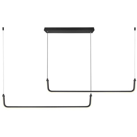 24W LED LAMPADARIO DI DESIGN A SOSPENSINE NERO 4000K - Luce NATURALE