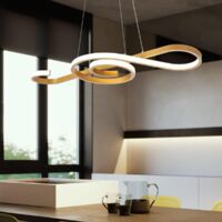 V-TAC Lampadario LED 18W in Metallo dal Design Moderno 7025cm Oro Bianco Caldo