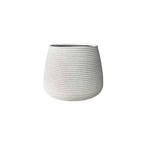 Vaso Portavaso in resina effetto corda Conchino a Campana Bali Telcom 49x41 - Colore: Cool Grey