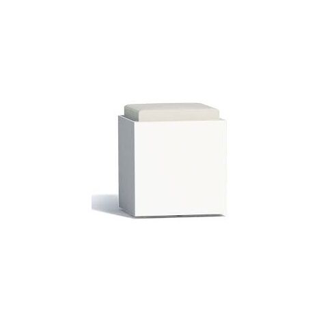 Pouf Comfy Square Grigio chiaro in Polimero Monacis - Cm 40X40X47,5 H (1/5)