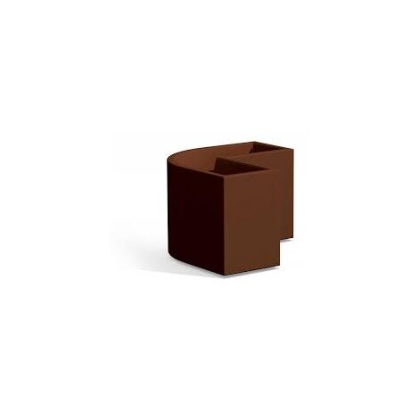 Fioriera Angolare Flowerpot Marrone in Polimero Monacis - Cm 160X35X50 H