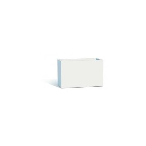 Vaso fioriera rettangolare in resina 90x30 cm H 80 mod. Flowerpot Top Bianco