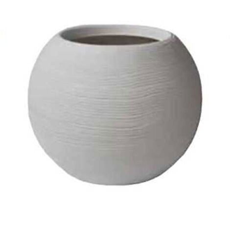 Sfera Rigata Shabby  40 cm - Bianco Perla