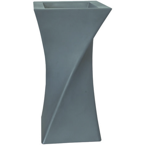 VASO TRIANGOLO ALTO 80CM, VASO IN RESINA ALTO, VASO ALTO MODERNO - Colore: Avana