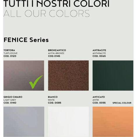 Balconetta rettangolare in resina Fenice h. 55 cm. Tortora