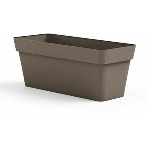 Fioriera Rettangolare Cleo 60 Cm Colore Avana | Vaso Per Esterno E Interno | Resistente UV E Gelo | AMDGarden