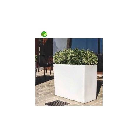 Cassetta porta vaso shabby bianco perla