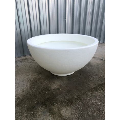 VASO FIORIERA CIOTOLA ATENA DA 85CM DI DIAMETRO IN RESINA VARI COLORI PER PIANTE - Colore: Bianco