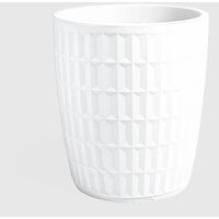 Vaso TYLE rotondo in resina 80 cm - arredo moderno giardino fioriera - Colore: Bianco