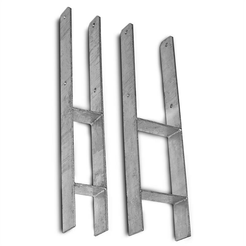 Ancrages en H pour poteaux 12 x 12 cm - Ancrage extrêmement soli