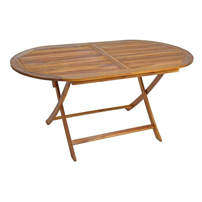 Table de Jardin Pliable Carrée en Bois d'Acacia (60x60 cm) Delawer - SKLUM