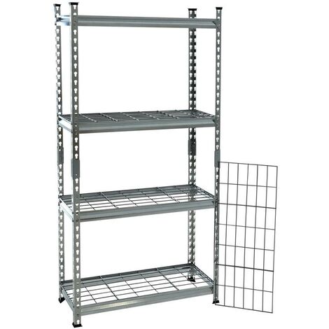 Étagère d'angle garage entrepôt rayonnage charge lourde 5 tablettes MDF 750 kg | Leroy Merlin