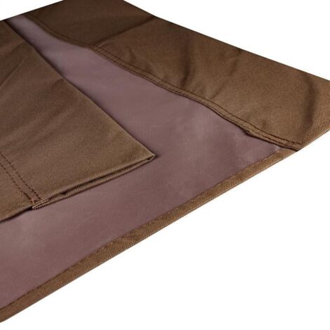 Housse de transat double XXL en polyester – 2,02m x 1,34m – Tissu marron résistant aux intempéries – Pour bain de soleil Estexo