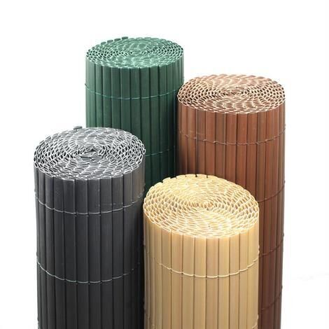 Brise vue de jardin balcon résistant en PVC Gris / 0,80 x 5 m