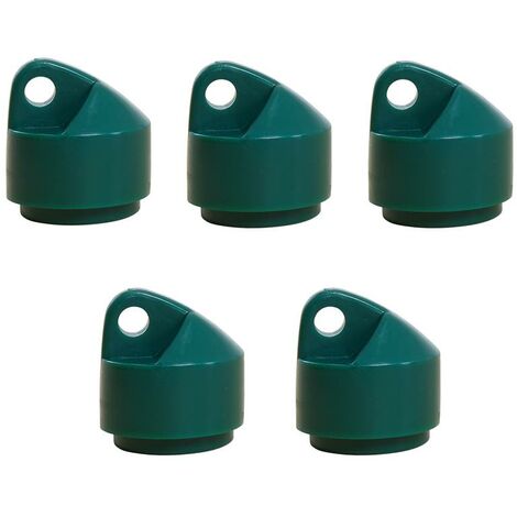 5 Capuchons de jambe de force de poteau de clôture plastique Ø 34 mm vert (1/2)