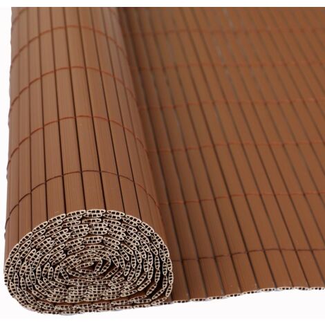 Brise vue de jardin balcon résistant en PVC Marron / 1,20 x 4 m