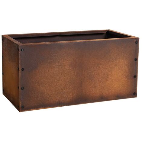 Estexo – Carré potager sur pied en acier Corten 80x40x40 cm – Résistant aux intempéries – Facile à monter – Pour légumes et herbes