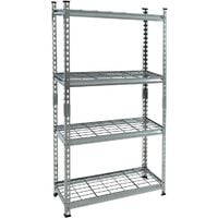 Etagère charges lourdes emboîtable d'atelier 150 x 75 x 30 cm à fond grillagé